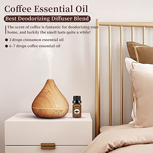 2 Pacote de óleo de fragrância de café Óleo de baunilha para o difusor Coffee Orgânico Óleo essencial Conjunto de óleo essencial