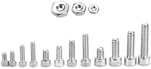 Parafuso 360pcs 304 Aço inoxidável Capinho de tampa de tampa de tampa de aço de aço Kit de variedade de parafuso Tornilos Cabeza Arandela