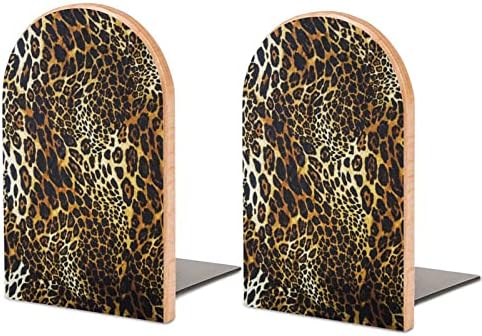 Livro de madeira de padrão de leopardo termina decorativa não-esquisita.