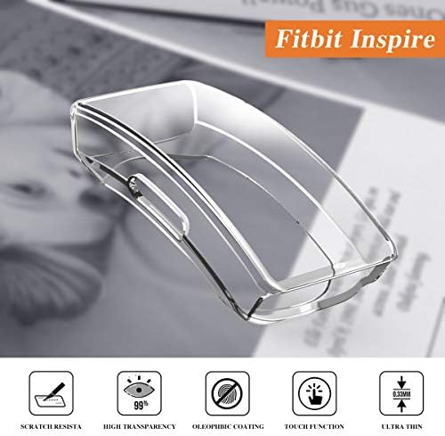 Fitbit compatível Inspire 2 e Inspire 3 e Inspire HR Acessory Cases Cobra com protetor de tela, caso de proteção geral para Fitbit