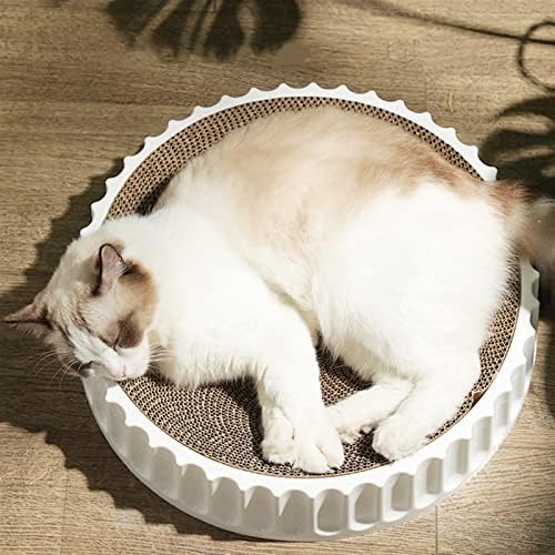 Depila Cat Scratch Pad Round Cat Scratcher Pad Retinging Garras de papelão papel gatos corrugados Rispando Kitten Scrapers Supplies