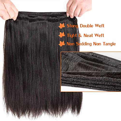 Cabelo de cabelo virgem brasileiro reta Bundles cabelos humanos retos e sedosos 4 pacotes12a extensões de cabelo