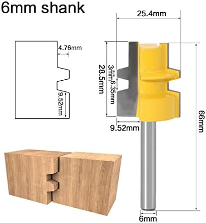 Cortador de moagem de superfície 1 peça 1/4 de 6 mm de moinho de gravação de haste de haste reversível trimer de dedos bit bit afunon