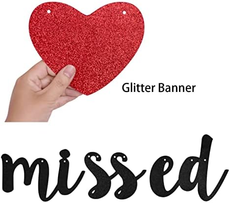 Bem -vindo decorações de casa, sentimos sua falta de muito banner, Black Glitter Welcome Back Sign Family Sign Party Supplies,