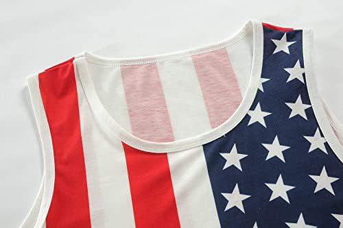 Tanques de bandeira americana masculina Tops 1776 4 de julho camisas casuais Tanques de treino de ginástica sem mangas