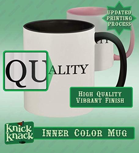 Os presentes de Knick Knack se ausentaram? - alça de cor cerâmica de 11 onças e copo de caneca de café interno, preto