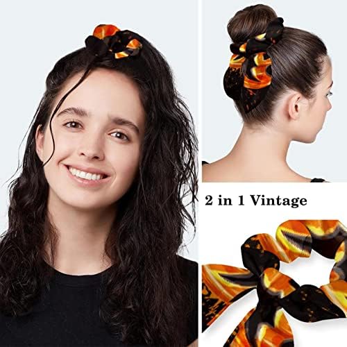 Chapéu de trabalho com botões e laços de fita para mulheres Bruxa cheia de lua cheia Halloween Caps cirúrgicos e scrunchie