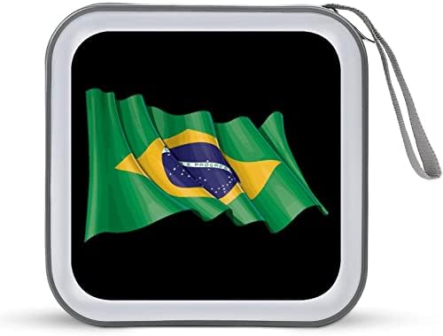 Brasil Flag CD CD Plástico DVD Solitora de armazenamento portátil de armazenamento portátil para viagem em casa