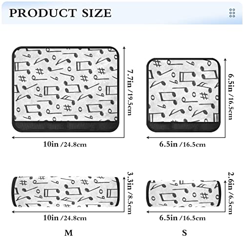 Notas musicais Capas de alça de assento de carro padrão para crianças 2 PCS Tiras de assento de carro Casas de almofadas de ombro Protetor