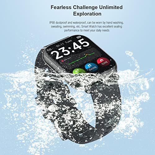 HEXADRC Smart Watch Bluetooth Telefone Faça/atenda Chamadas, relógio de fitness, IP67 Monitor de freqüência cardíaca do rastreador