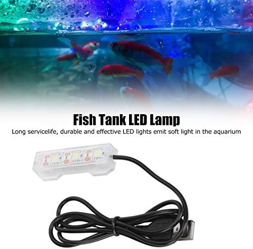 PLPLAAOBO Pequena luz de aquário, pequena planta de água aquária leve tanque de peixes Mini decoração lâmpada LED macia