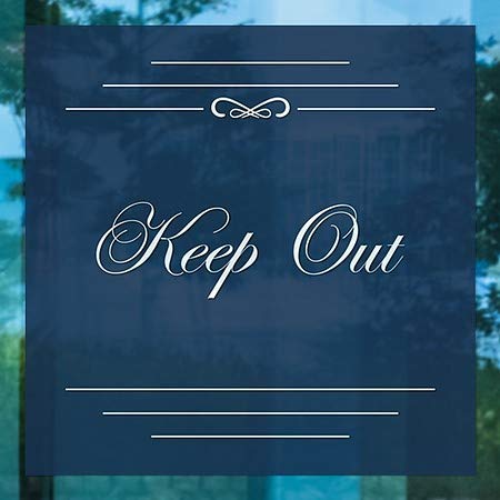 CGSignLab | Janela Keep Out -Classic Navy se apega | 5 x5