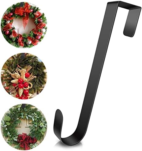 Cabides de coroa de grinaldas jugeforni para cabide da porta de metal da porta da frente para grinalda de Natal sobre