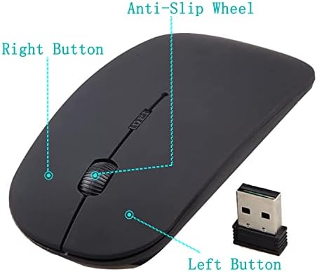 Lianshi 2.4g mouse óptico sem fio 3 botões usando silencioso por 2 bateria AAA