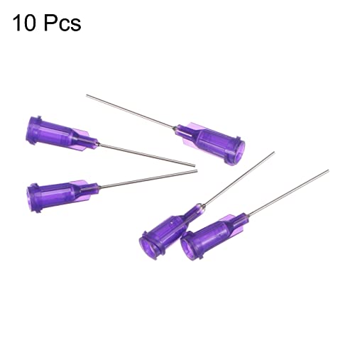 Uxcell Industrial Blunt Tip Dispensing Needle com trava Luer para pistola de cola líquida, 21g 1 , 10 pcs