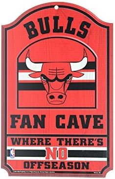 WinCraft NBA Chicago Bulls 38306012 Sign de madeira, 11 x 17, preto