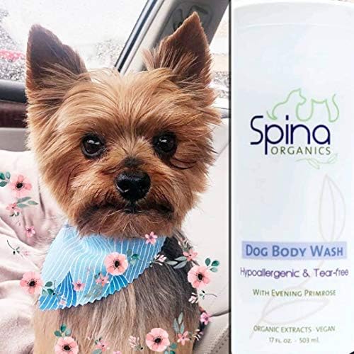 Spina Organics, shampoo hipoalergênico e gato com aloe vera para pele seca, coceira e sensível ou alergias; Uma mistura de