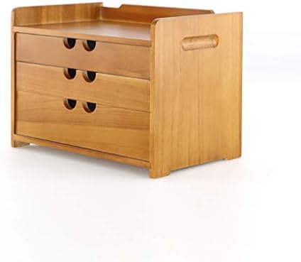 Bilheteria de armazenamento desktop sundries caixa de armazenamento de contas de bordo de madeira sólida de madeira sólida A4 Caixa de jóias de gabinete de fatura de dados Caixa de acabamento 3 tamanhos 3