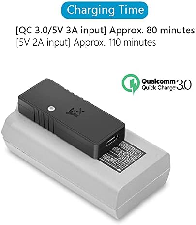 Mookeenona 1*Bateria do drone Bateria USB Carregamento de bateria Hub QC3.0 Acessórios de carregamento rápido para DJI Mavic Mini