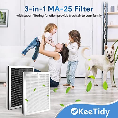 Filtros de substituição MA-25 Compatíveis com Medify MA-25 B1/S1/W1, H13 True Hepa e Filtros de Carbono ativados, 3 em