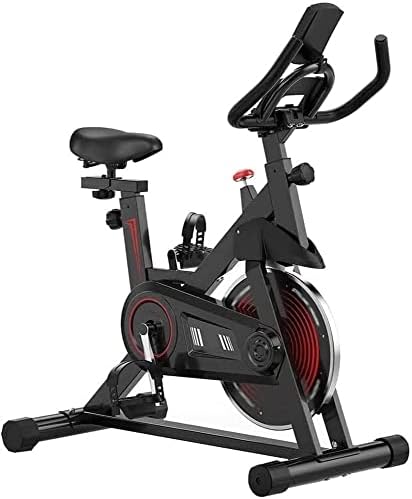 Buzznn Bicicleta de exercício Bike de ciclismo interior estacionário, monitor LCD, almofada confortável de assento, assento de guidão ajustável para treinamento de fitness de ginástica em casa