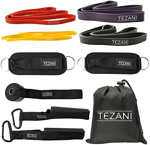 Pull Up alças Pull Up Assist Bands Resistance Band Set, Exercício Bandas de Exercício Bandas de Resistência com Duas Grilhões de Espuma, Fisioterapia, âncora de Portas Para Treinamento de Resistência, Exercícios em Casa