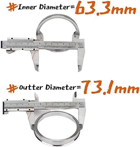 Anéis centrados no hub de Laicarvor 73,1 a 63,3 liga de alumínio OD = 73,1mm ID = 63,3 mm Qty
