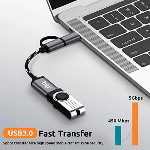 BIG-E USB C TO USB 3.0 Uma fêmea de adaptador OTG compatível com seu Samsung SM-N975F para USB completo no GO Thunderbolt 3