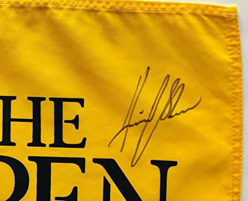 HENRIK STENSON assinou bandeira aberta britânica Royal Troon Autograph Champion