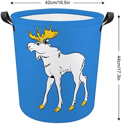 Yoshkar Deer Collapsível Cesta de lavanderia cesto de lavanderia com alças de lavagem Bin Saco de roupas sujas para o dormitório