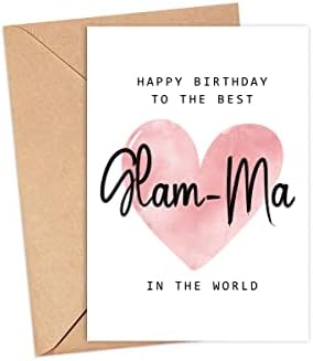 Feliz aniversário para o melhor cartão glam -ma do mundo - cartão de aniversário glam -ma - cartão glam -ma - presente do dia das mães