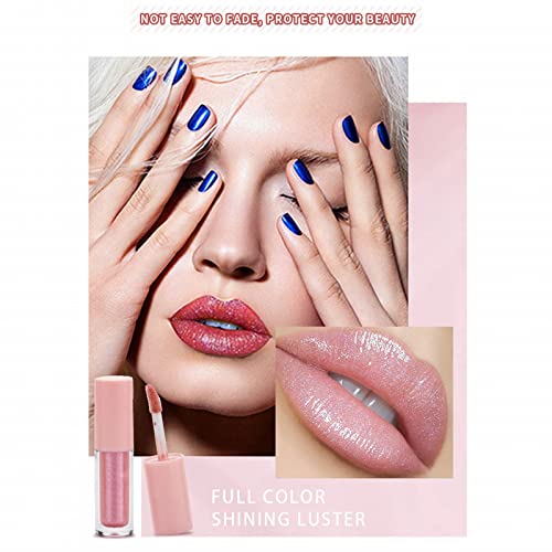 Sings Lipstick Diamond Lip Gloss Conjunto de 5 Filme de Copo Non Stick, formando Glitter Glitter Glitterscente Diamante