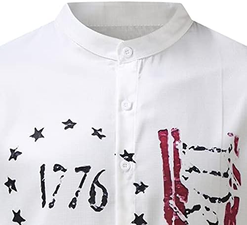 Camisas de linho de algodão ubst para homens, outono de manga comprida Borboleta Dragonfly Graphic Print Casual Casual Tops