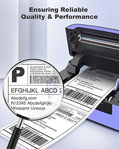 Impressora de etiqueta de remessa Purple, Polono 4x6 Térmica Label Impressora para pacotes de remessa, fabricante comercial de etiqueta térmica direta, rótulos térmicos diretos de círculo amarelo Polono 2 (750 rótulos