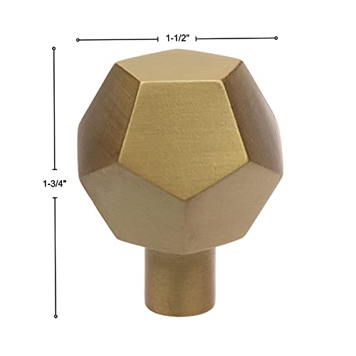 Hardware de Gliderite GR-5826-SG-25 1-1/2 polegada Solid Facetted Gabinet Knob 25 pacote