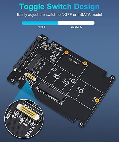 ZEXMTE M.2 NGFF ou MSATA para USB 3.0 Adaptador 2-em 1 NGFF ou MSATA LEITOR DE CONVERTOR CARTA COM CONVERSOR DE CABOS SATA como unidade flash portátil Drive rígida de 2,5 polegadas, suporte SATA NGFF B/B+M Tecla SSD