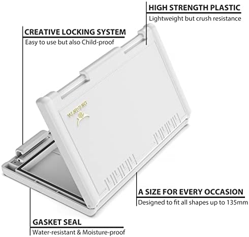Caso de armazenamento do Oneonta Premium King - Caso leve do suporte - caixa de suporte apertada do ar - detém 5, até 135 mm de