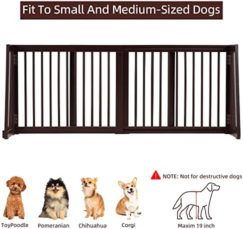 Portões de estimação para animais de estimação independentes de habtway com comprimento ajustável 28 -80, portão de cachorro independente