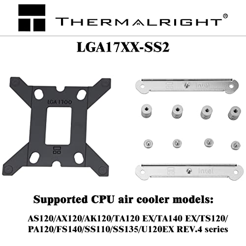 Thermalright LGA 17XX-SS2/LGA1700-SS2 Kit de montagem para refrigeradores de CPU na plataforma LGA1700 da Intel, kit de