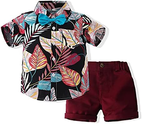 Bermuda de menino define roupas havaianas, infantil garoto deixa camisa de manga curta floral top+shorts ternos
