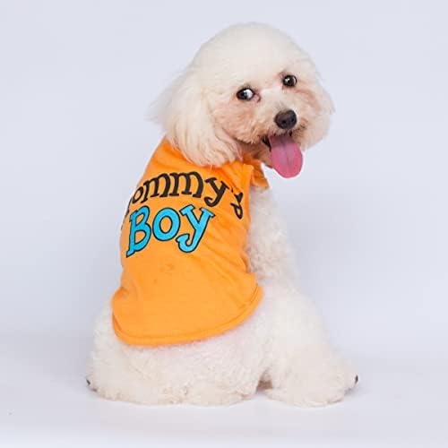 Ccone 4 peças Camisas de cachorro Camiseta impressa Roupas de animal de estimação de pet mommys de garoto de menino para meninos cães