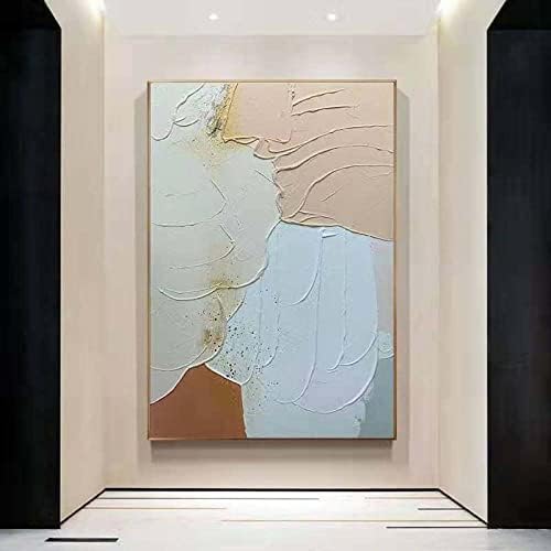 ZZCPT Modern Abstract Painting 3D Pintura decorativa Novas pinturas de estilo chinês, abstrato de óleo espesso murais tridimensionais