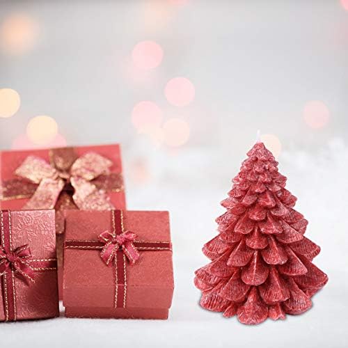 ABOOFAN 1PC Árvore de Natal Forma Velas Handmade Cera Candle Christmas Aura Aromaterapia Decoração de Natal