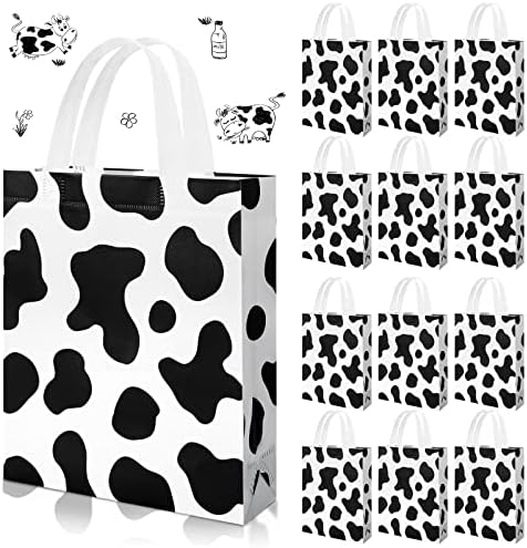 20 peças Vaca Bolsas de sacolas de vaca sem tecido com maça