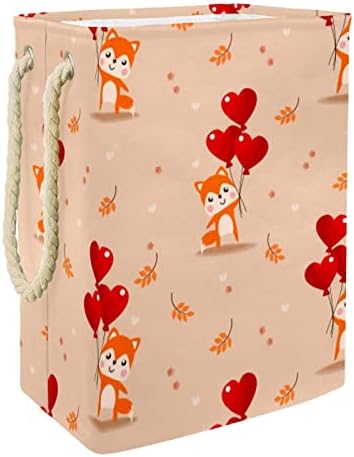 Indicultor fox fox balloon padrão de lavanderia grande cesto de roupa preenchida a água cesta de roupas para roupas para o organizador