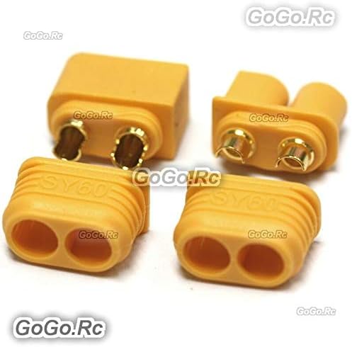 Gogorc 1 par masculino e feminino XT60 Atualização do plugue do conector da bala para a bateria RC LIPO