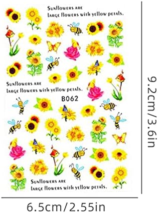 Adesivos de girassol hyuna estilo decorações de unhas séries de flores adesivos de papel pequenas flores de margarida