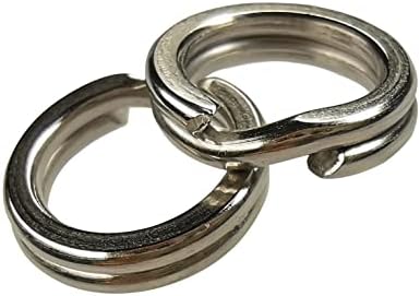 Anéis sólidos inquebráveis ​​para pesca de brilisle anéis sólidos para iscas 50 pcs 70-380lb aço inoxidável de aço pesado anel