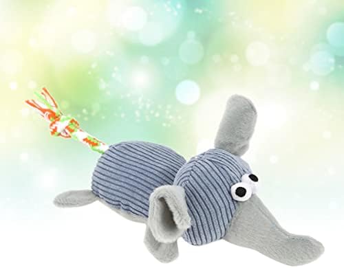 Mipcase Animal Elephant Plexh Funny Pet Sound Squeak Toy Dog Grey