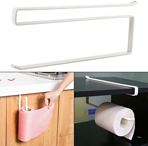 Roll Suport - Armazenamento sobre o rack de barra curvo do armário, pendure dentro ou fora das portas de traje de cozinha/banheiro/bares